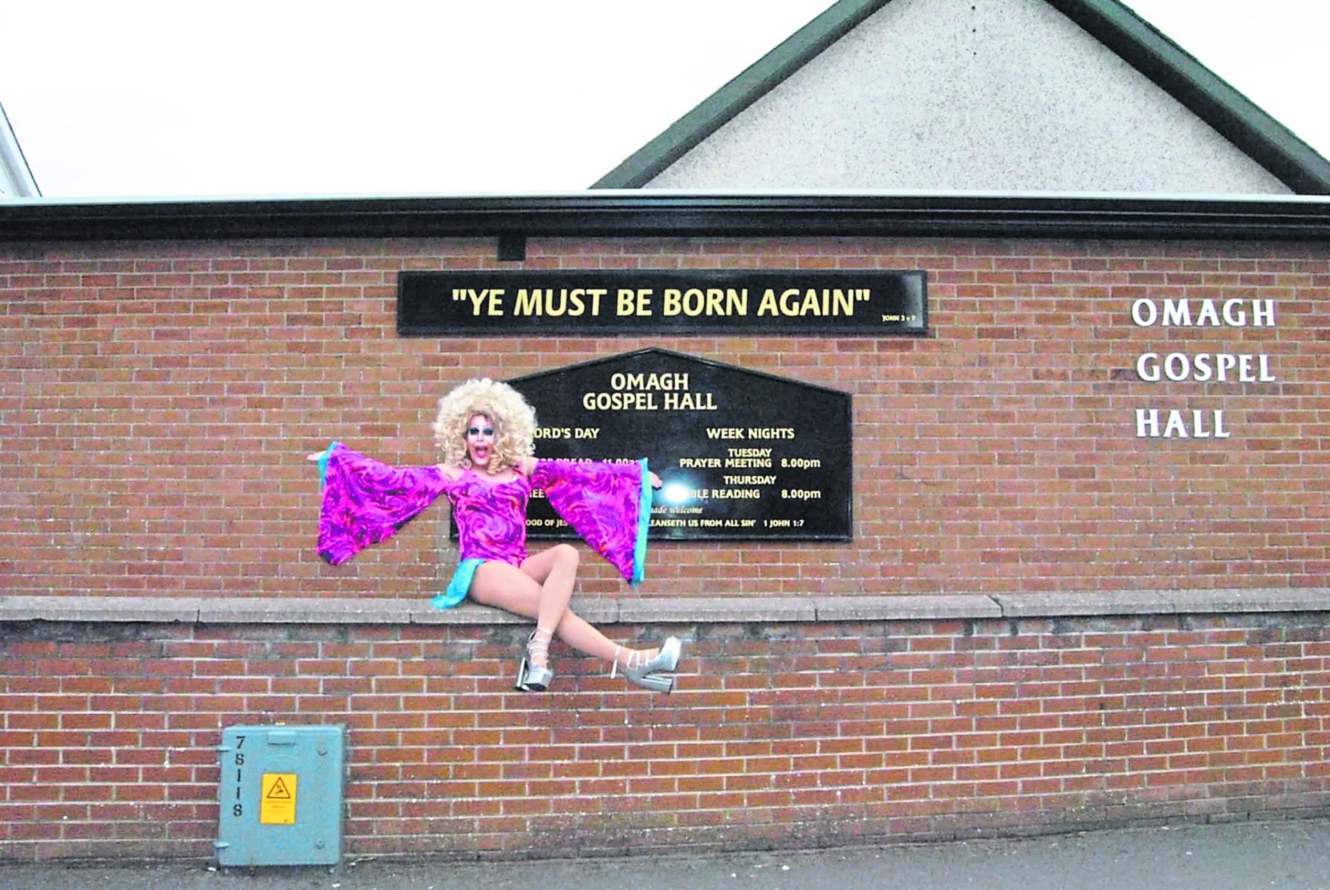 Photo sparks row over ‘disrespect’ at Omagh Gospel Hall