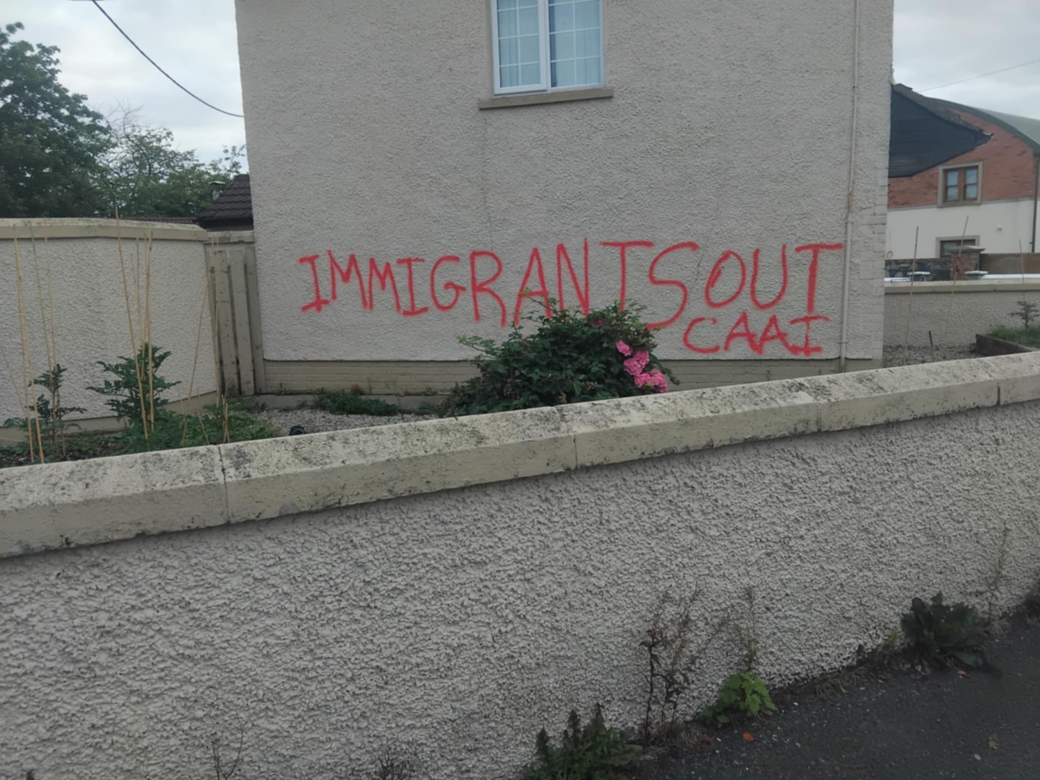 Anger over graffiti attack on Nigerian family’s home in Strabane