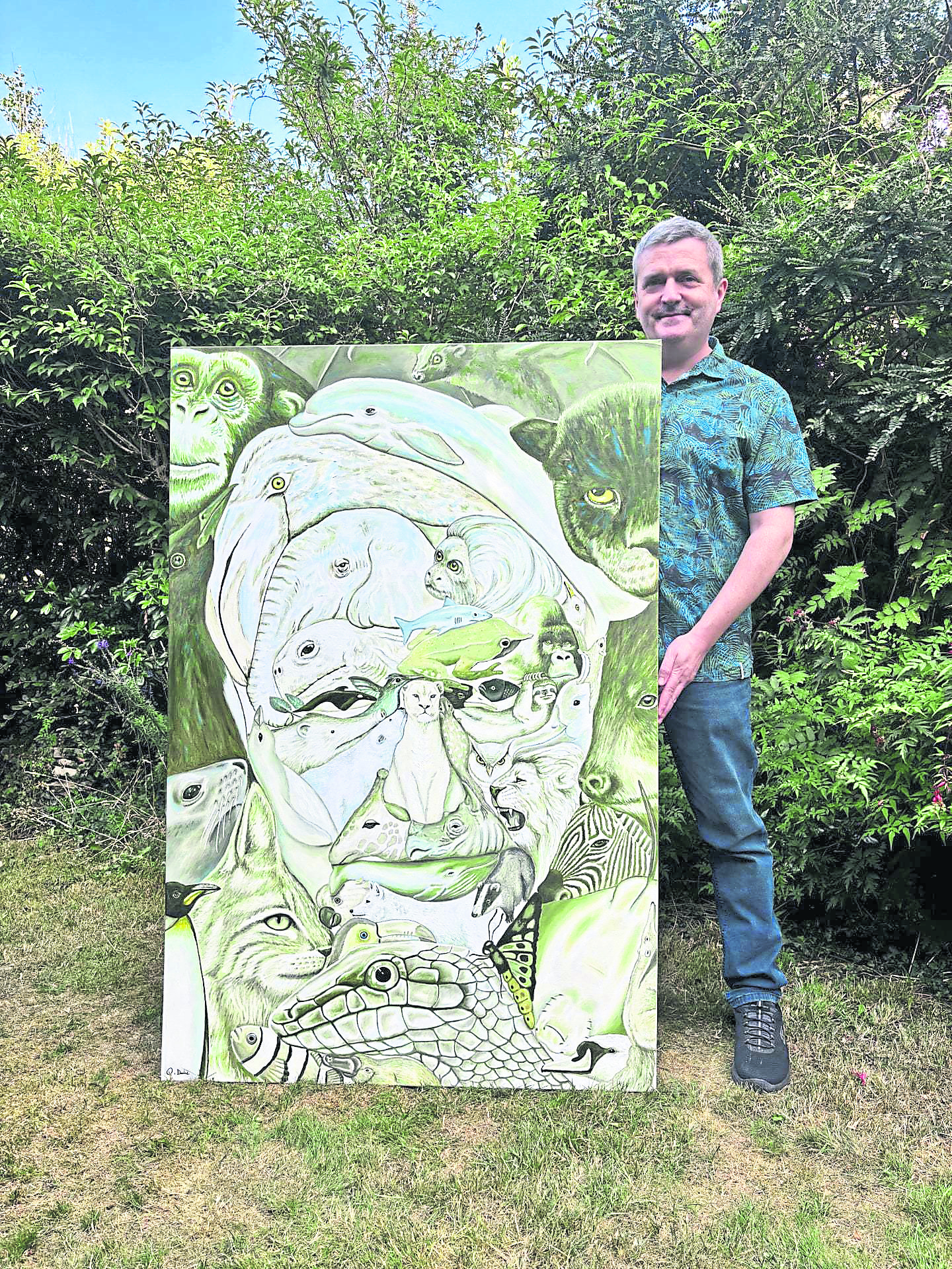 Plumbridge artist’s stunning tribute to TV legend Attenborough