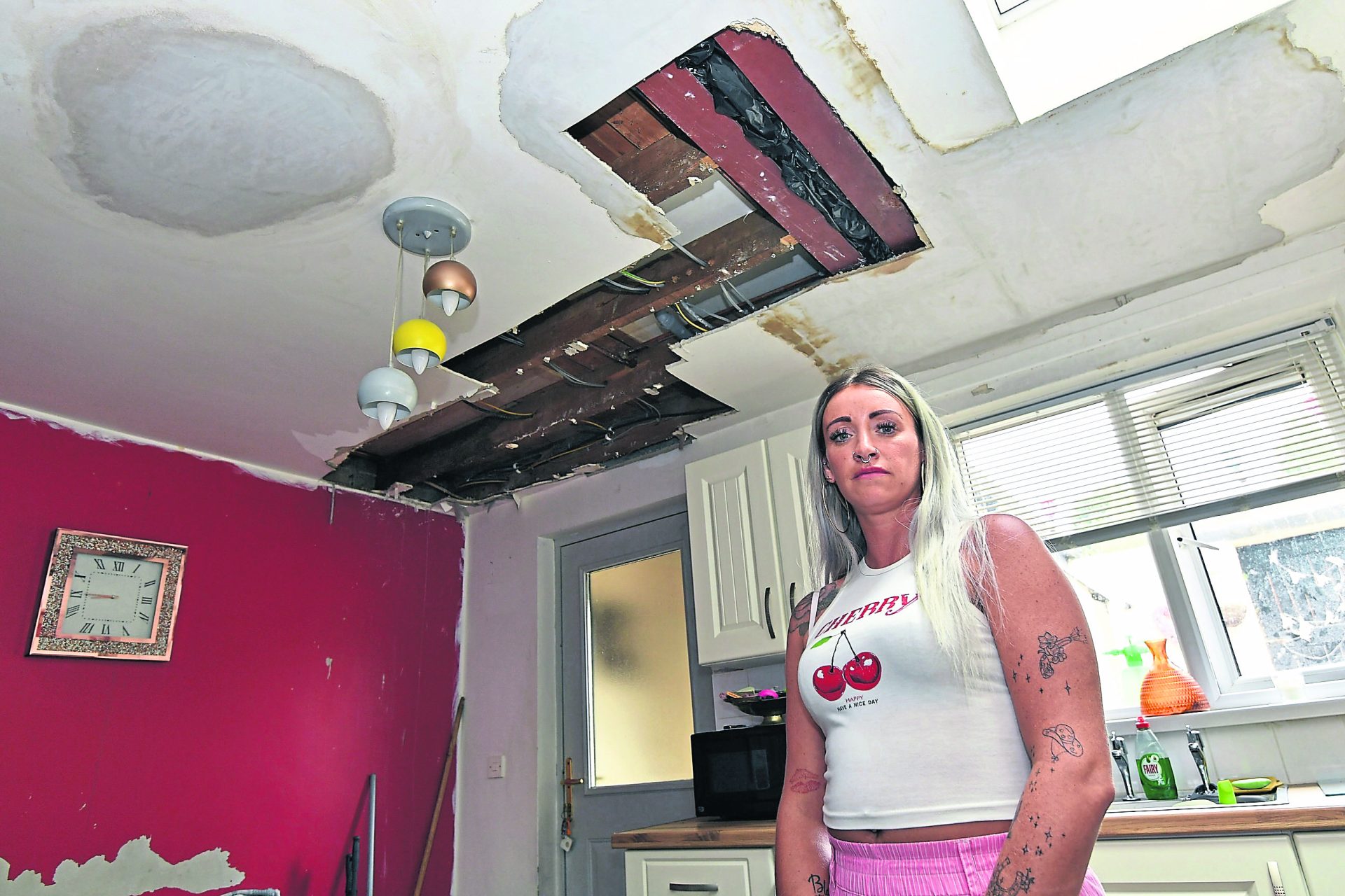 Family told to ‘use the kitchen sink’ until bathroom leak fixed