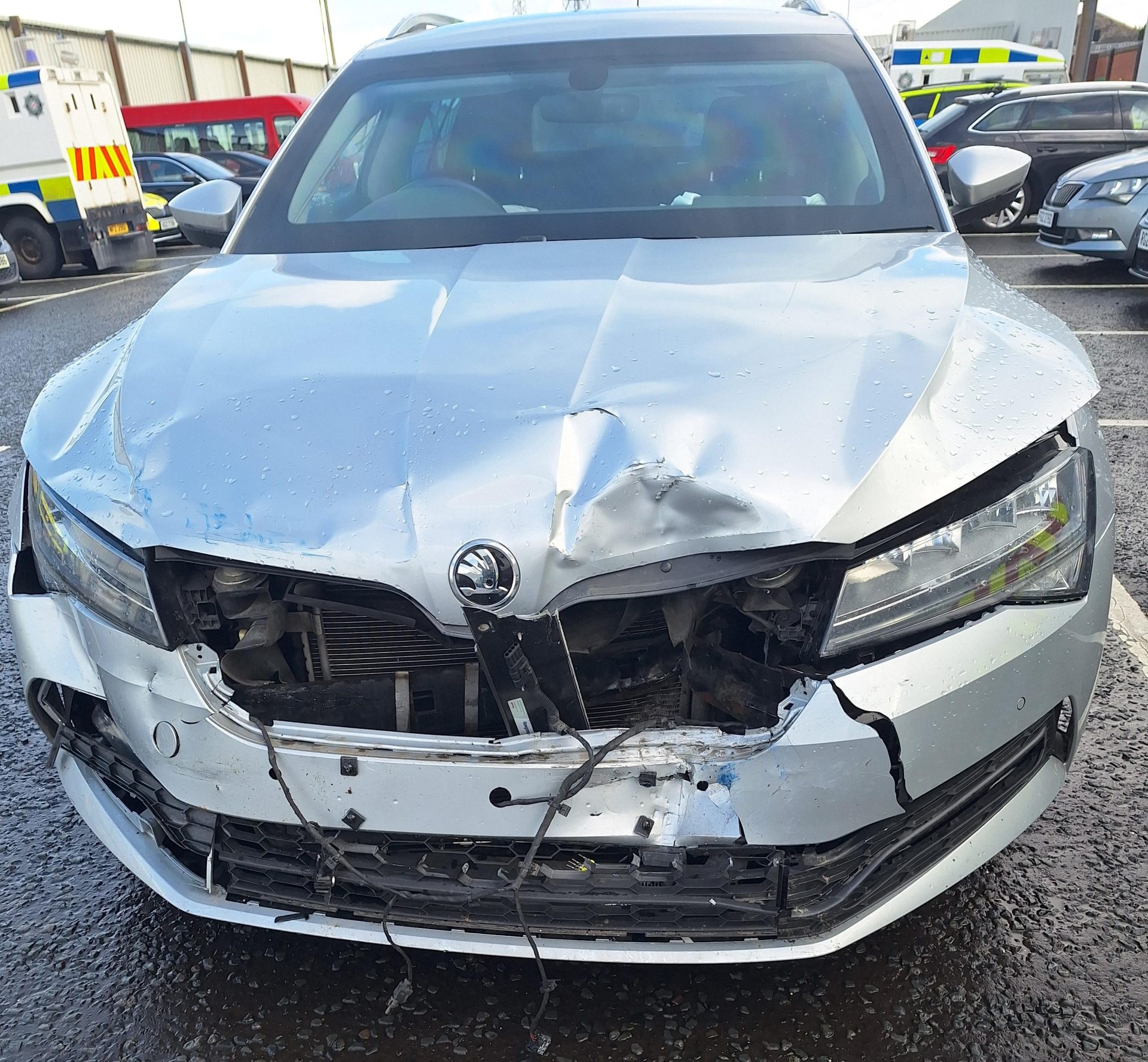 Police officers injured following collision near Strabane