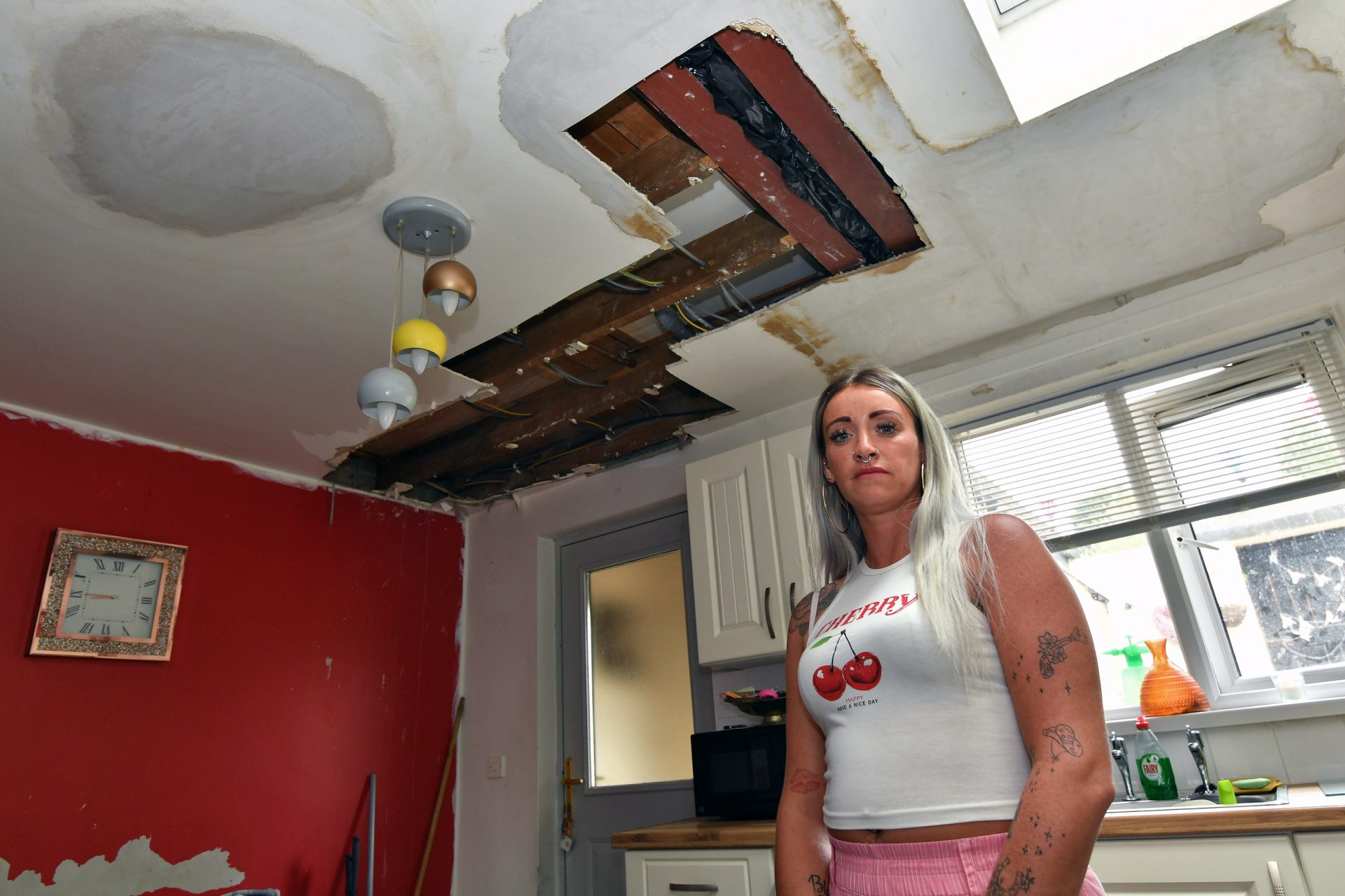 Strabane mum pleads for new home after ceiling collapse