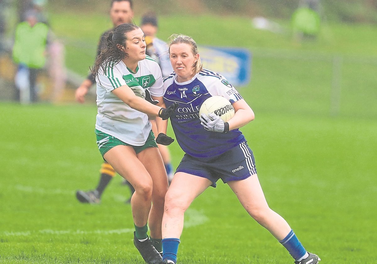 Drumragh Ladies motor away from Devenish after the break