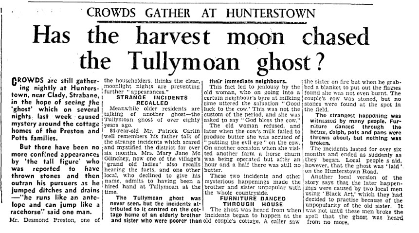 The story of the smashed windows and the Tullymoan ghost