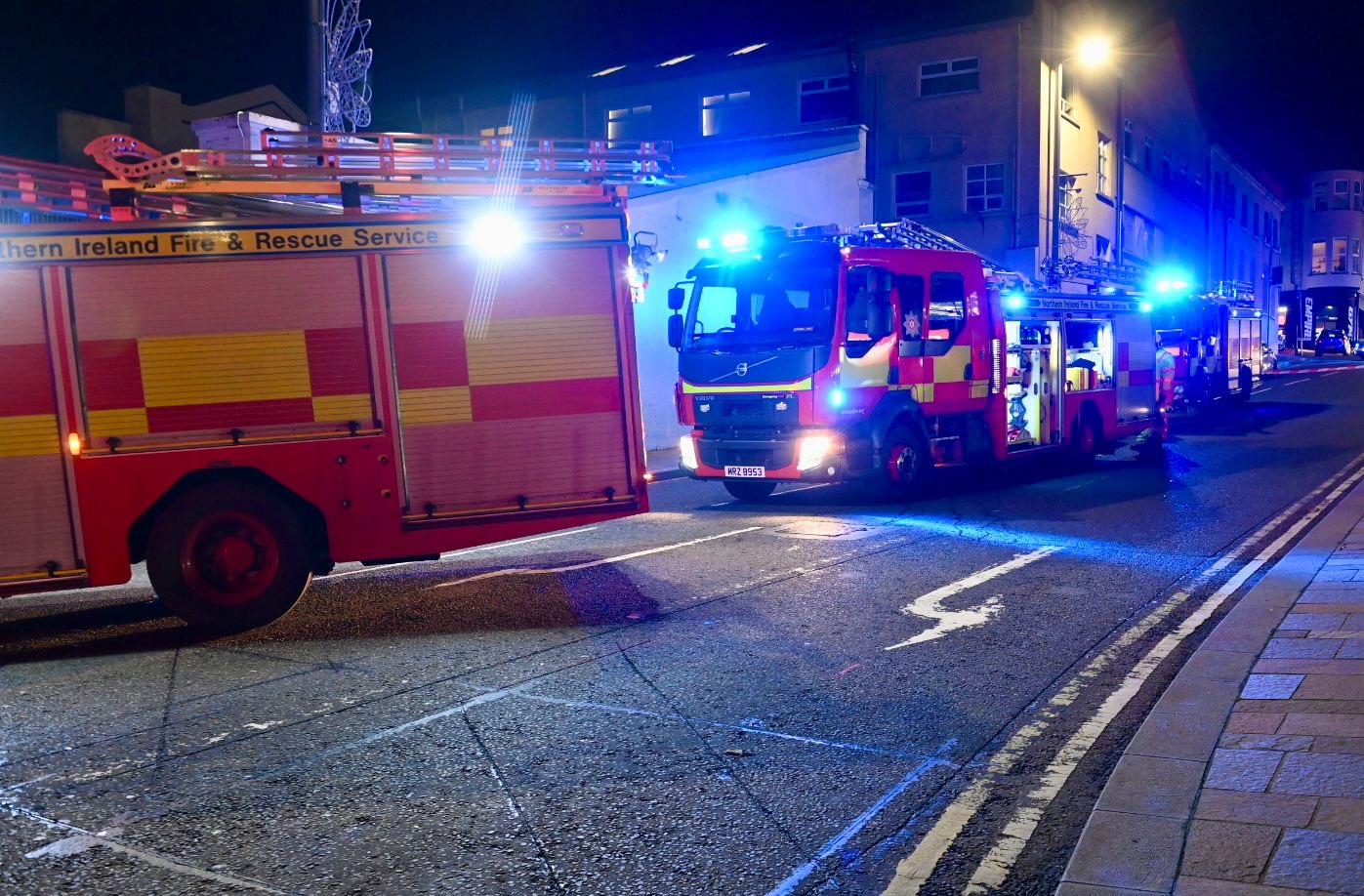 Emergency services at scene of two vehicle crash in Dungannon