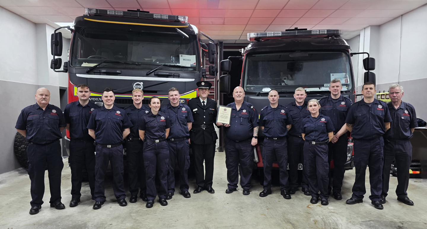 Castlederg firefighter retires after 40 years of service
