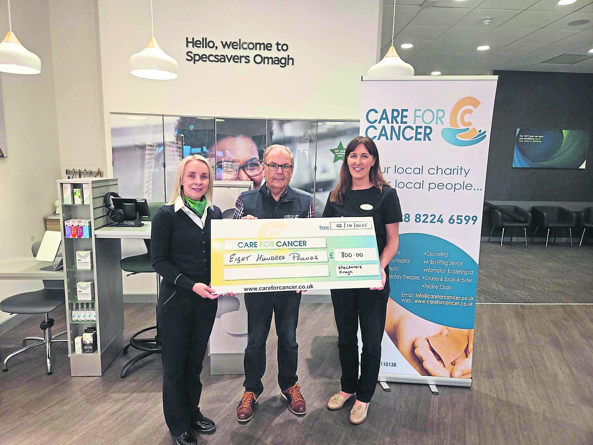 £800 raised for cancer charity at Omagh store’s bake sale