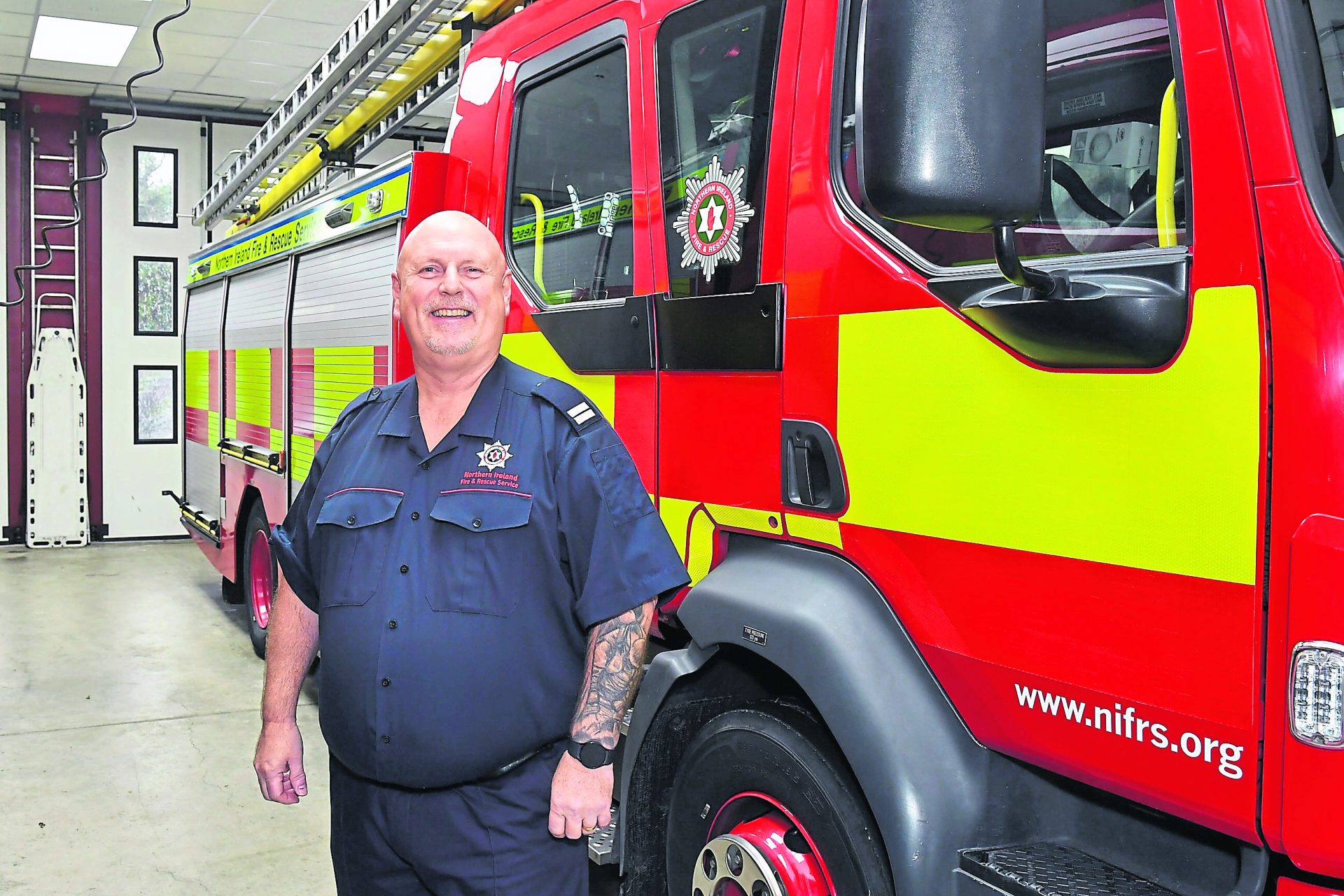 Castlederg firefighter retires after almost 40 years of service