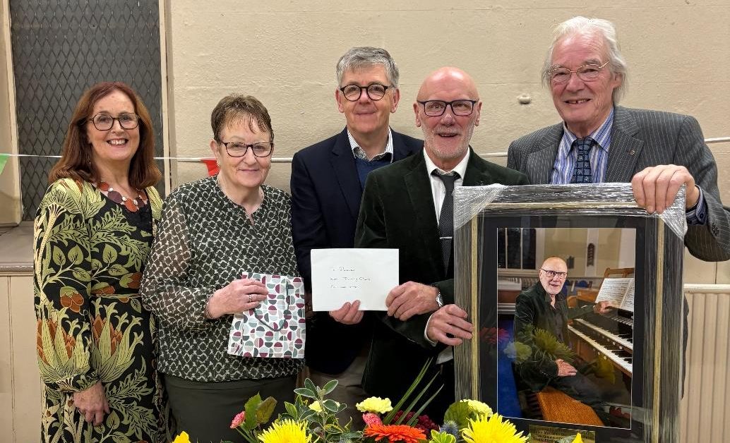 Organist honoured for 50 years of playing at Omagh church