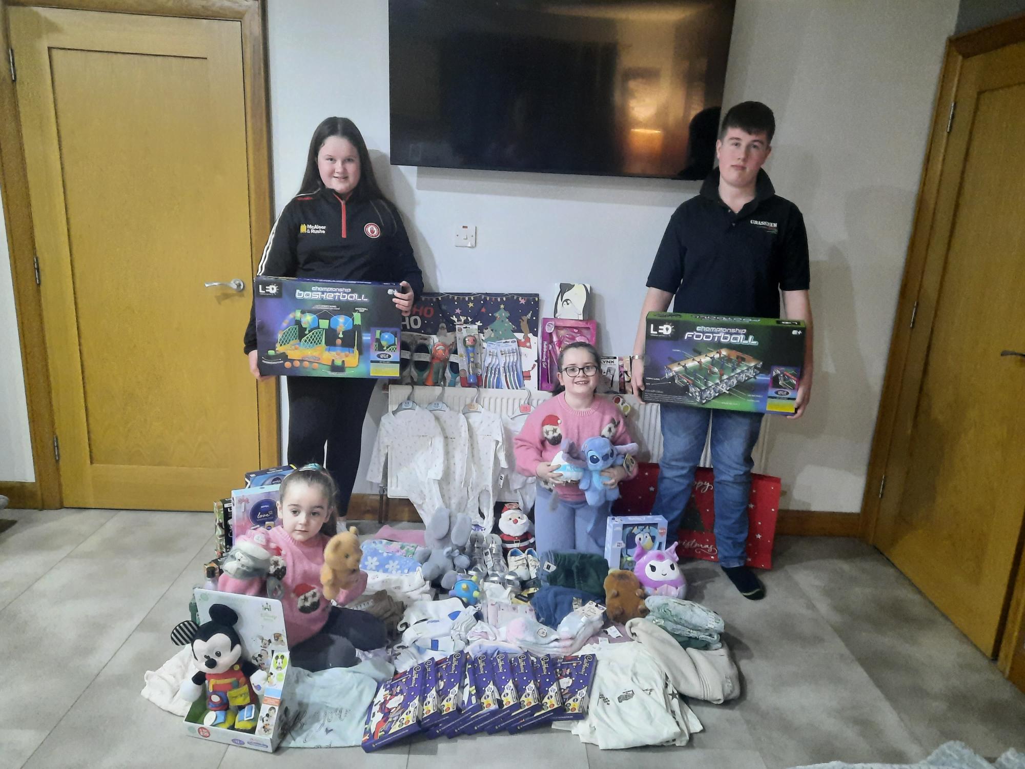 Four Tyrone youngsters again think of other kids at Christmas
