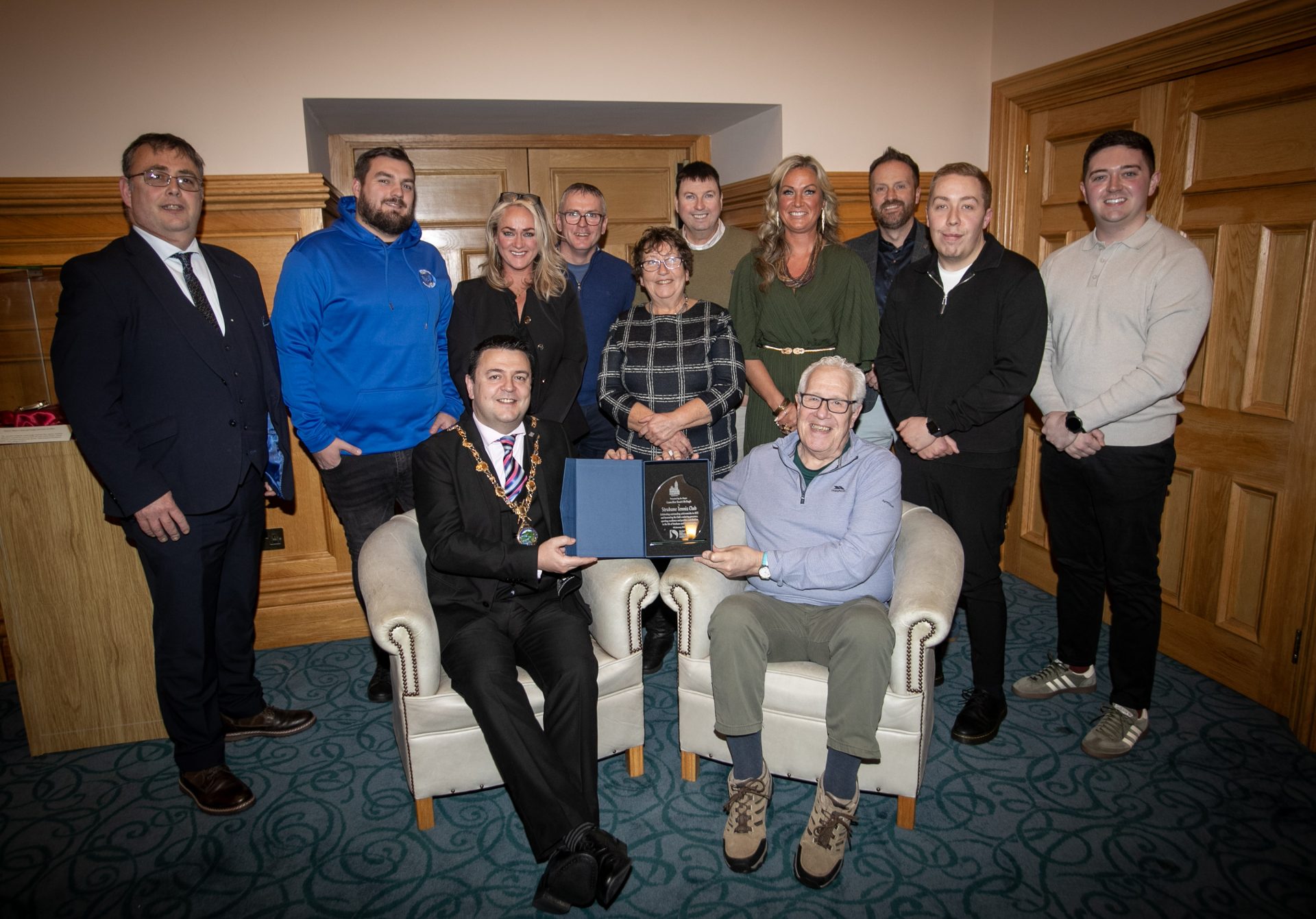 Mayor serves up special event for successful Strabane club