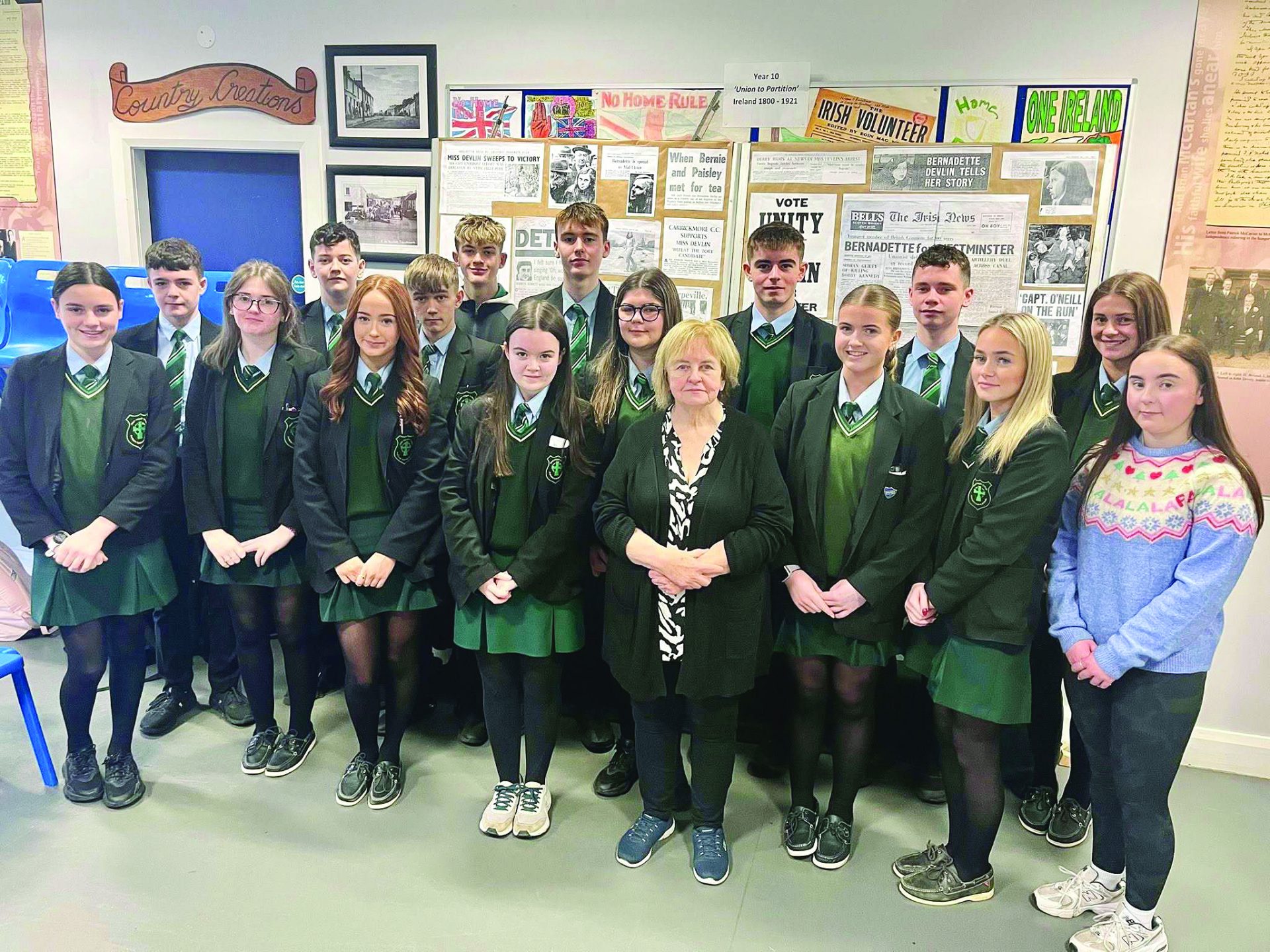 Bernadette McAliskey reflects on decades of activism during school visit
