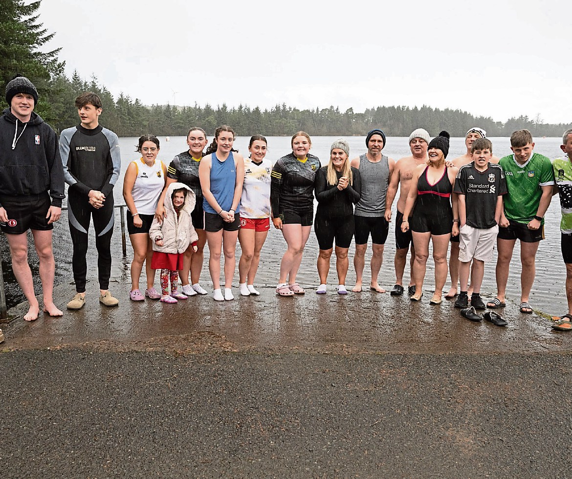 Swimmers brave cold plunge for charity in Loughmacrory