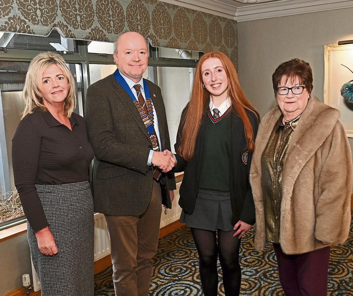 Omagh Rotary Club welcomed Drumragh Integrated College A-Level pupil, Ellie McGuigan, to its first meeting of the year