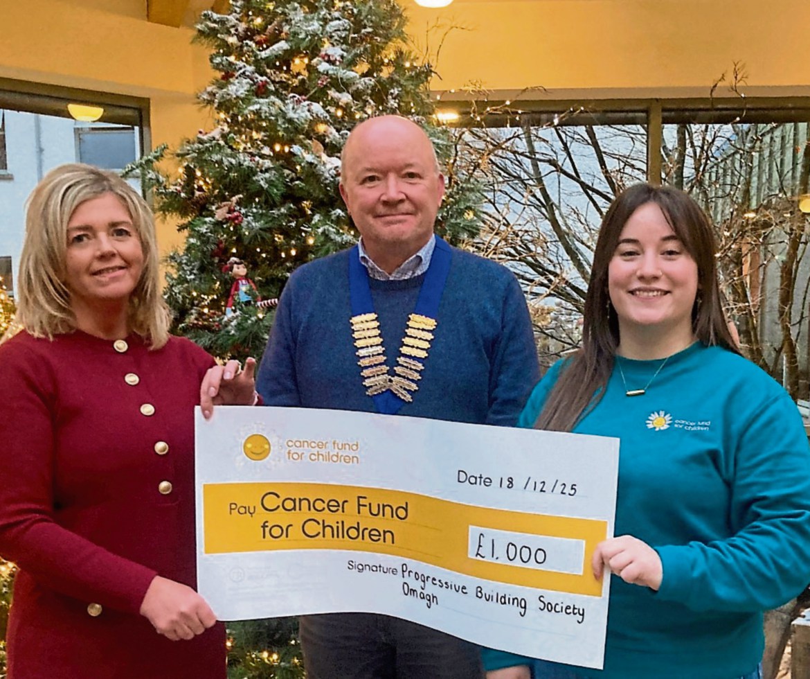 Omagh Rotary Club raises £1,000 for children’s cancer fund