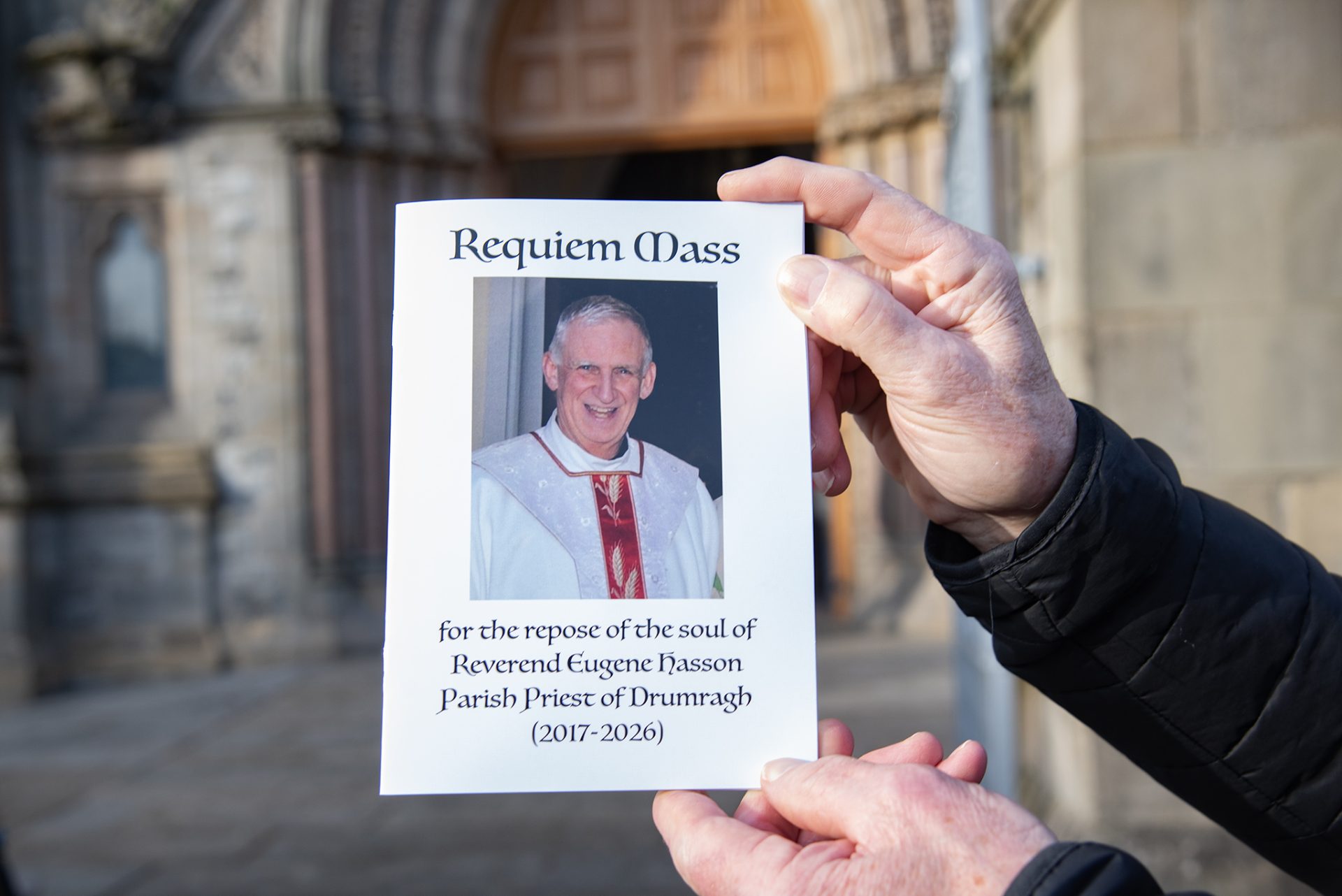 Omagh church packed for Requiem Mass of Father Eugene Hasson