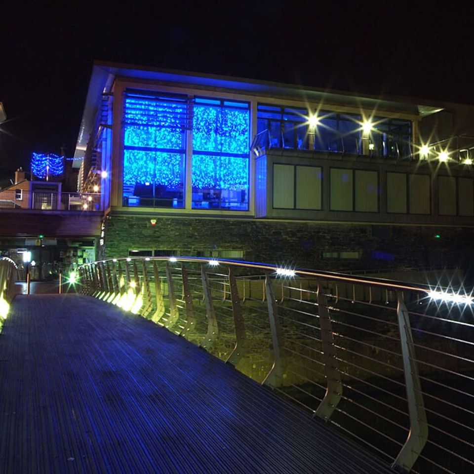 Omagh arts centre lights up to highlight important issues