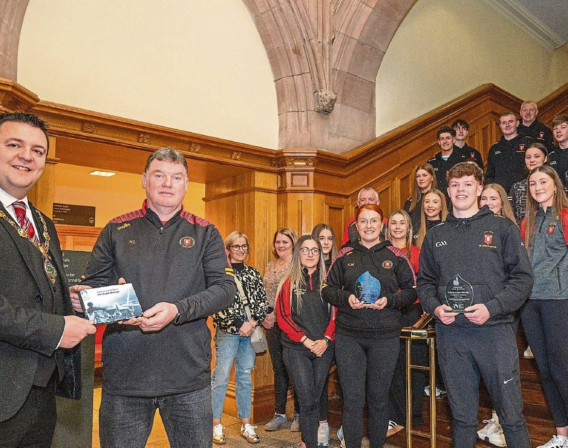 Guildhall reception for winning Castlederg teams