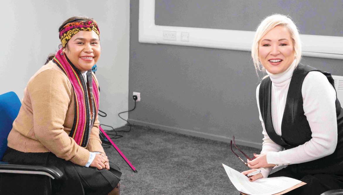 Tables turn as First Minister helps migrant woman tell her story