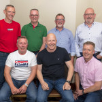 The Birthday Boy Michael McElhatton has pictures taken with mates Peter Thompson, Ivor Donnell, Adrian Flood, Rodney Gilmore, Chris McIvor and Arnold Jobb.JMG18